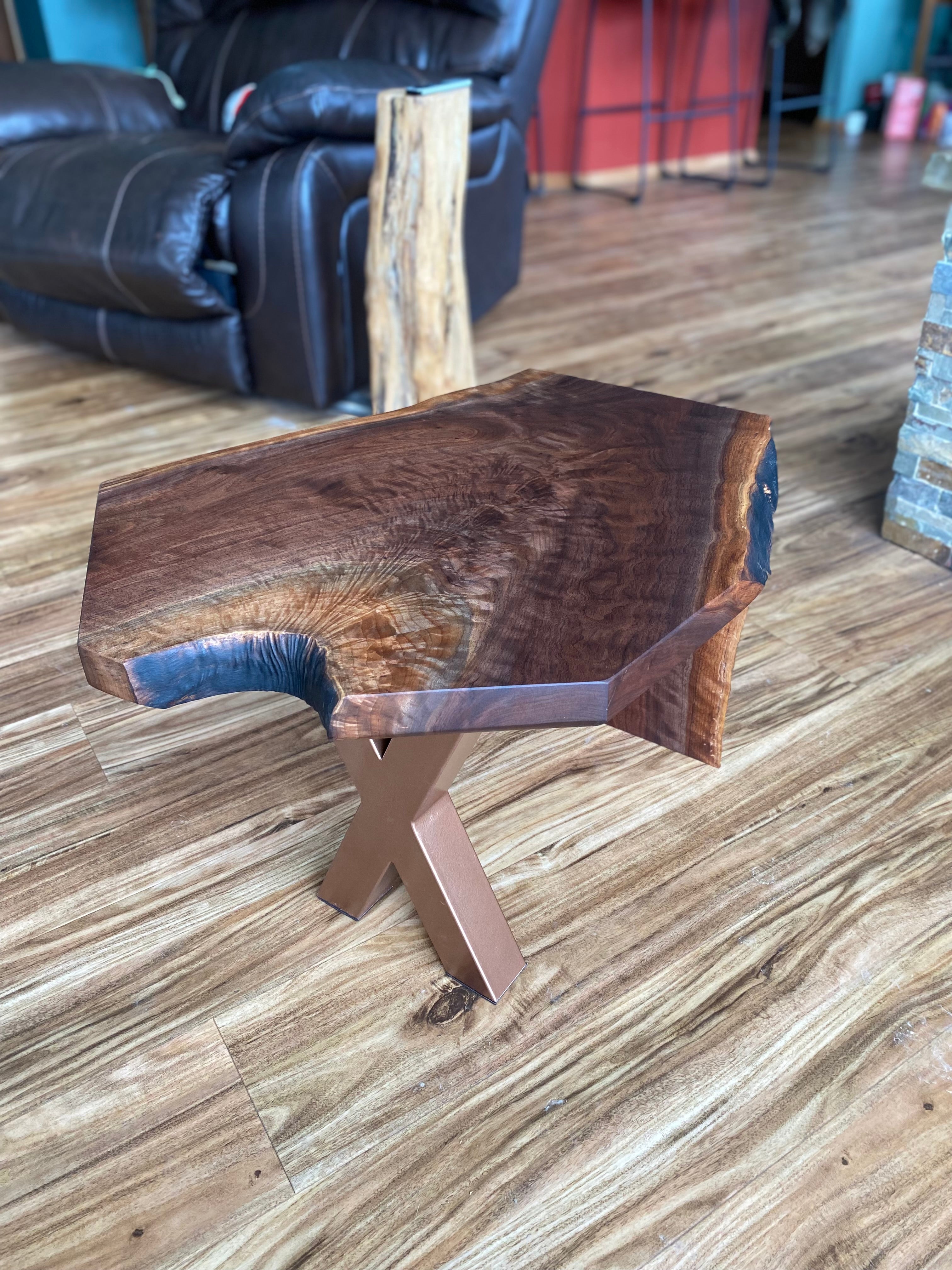 Small Walnut Waterfall Table