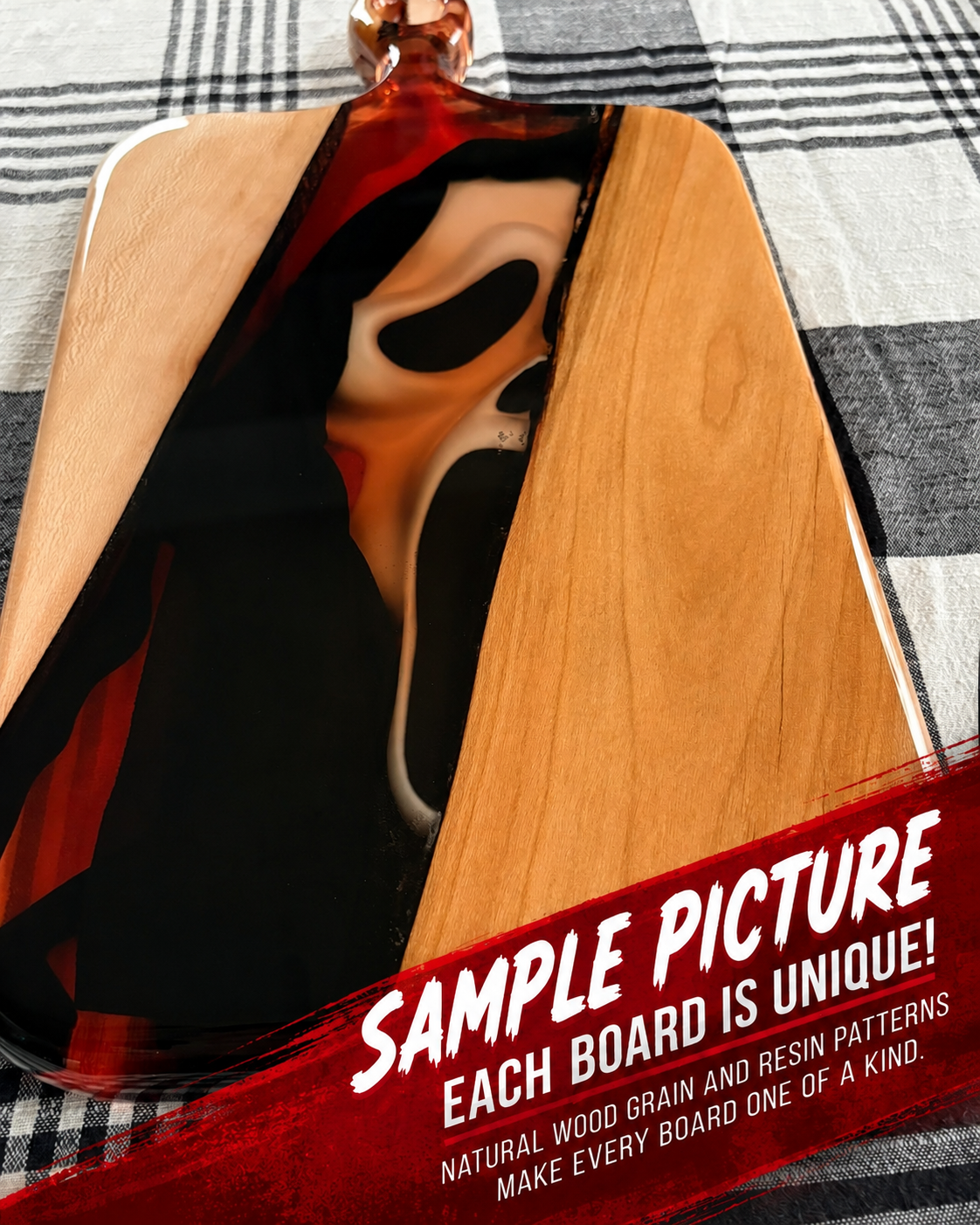 Spooky Mask Serving Board